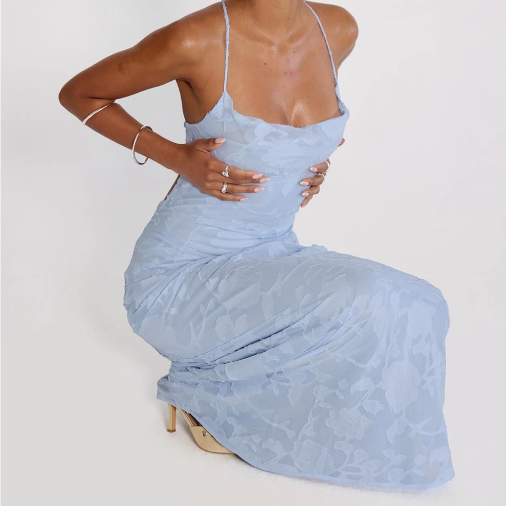 Princess Polly Light Blue Textured Dress